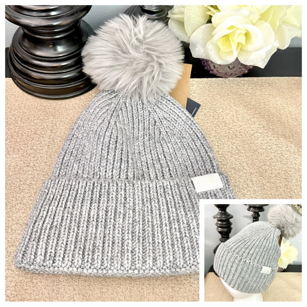 NWT The North Face Women’s Metallic Knit Pom Beanie Hat - Picture 1 of 13